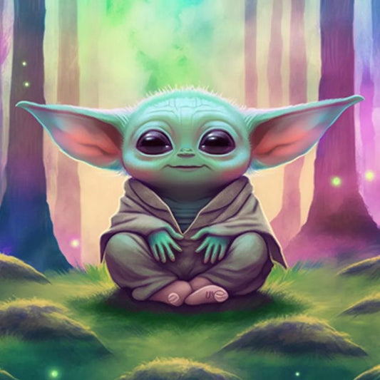 Baby Yoda. Kit Diamond Painting. 40x40 cm.